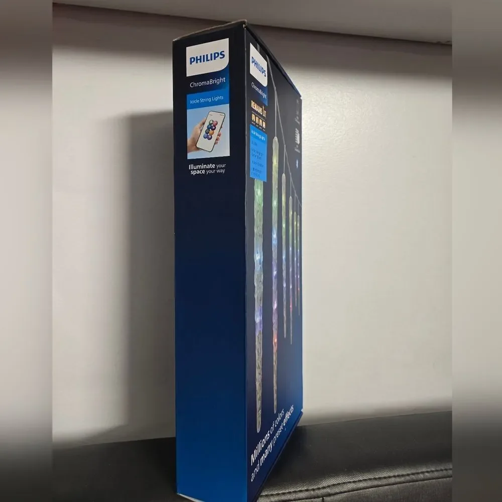 Philips 12ct ChromaBright LED App Controlled Molded Icicle with RGB LED's